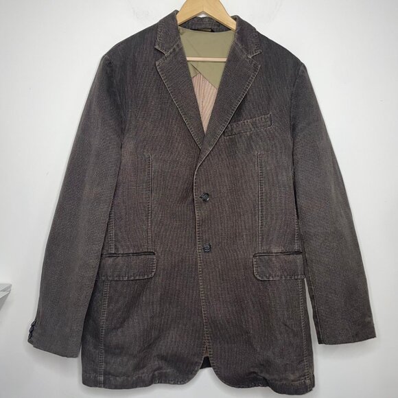 Banana Republic Men's Brown Linen Blend 2-Button Blazer Sports Coat Unstructured - Picture 5 of 16